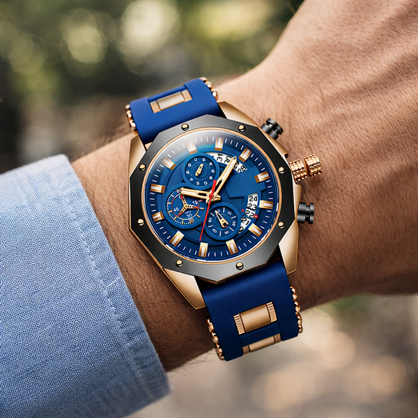 Élégance Montre avec Bracelet en Silicone Moderne